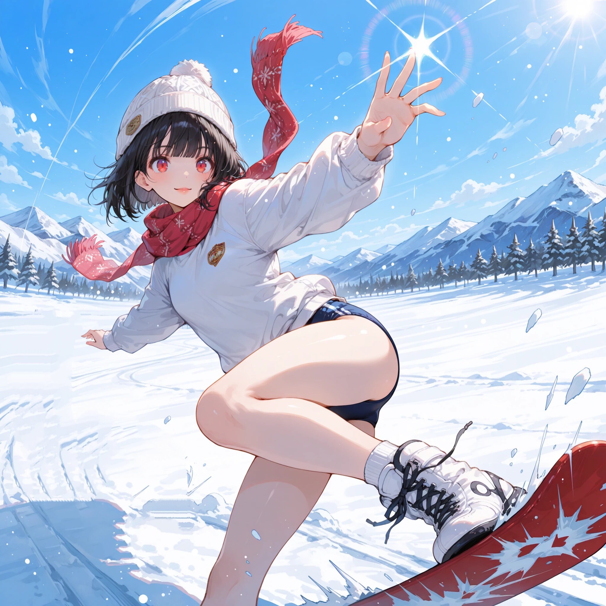 ブルマでスノボ　~ 黒髪ボブのブルマ娘７９ ~
