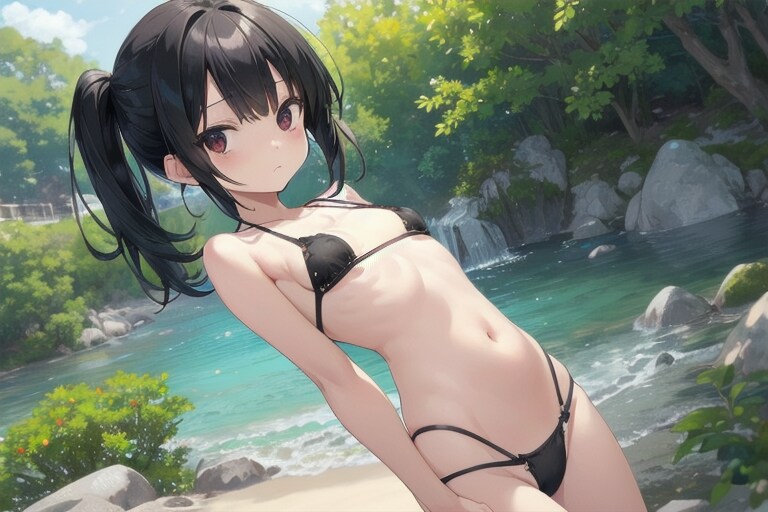 水着の下に変化有り。