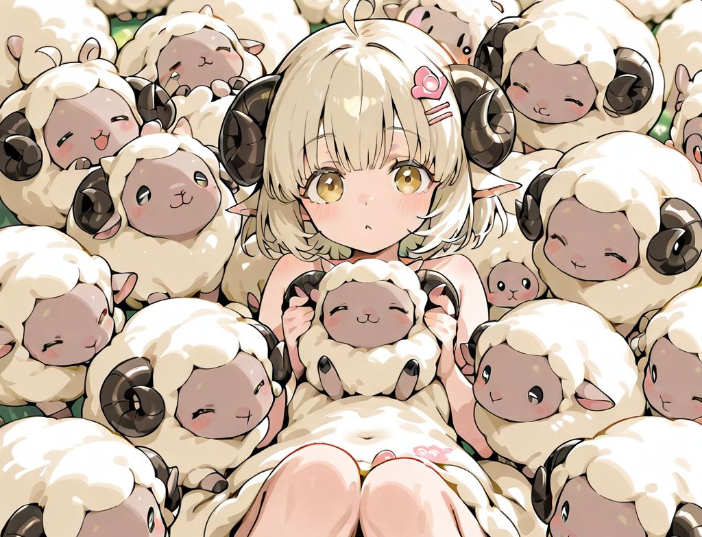 羊と女の子 | の人気AIイラスト・グラビア