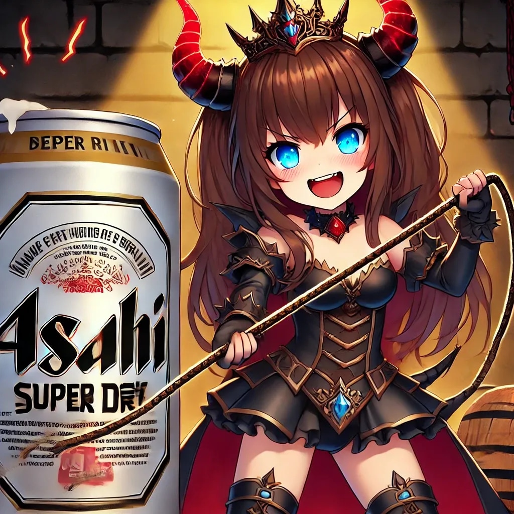 ビール缶を操る魔族の小さな女の子