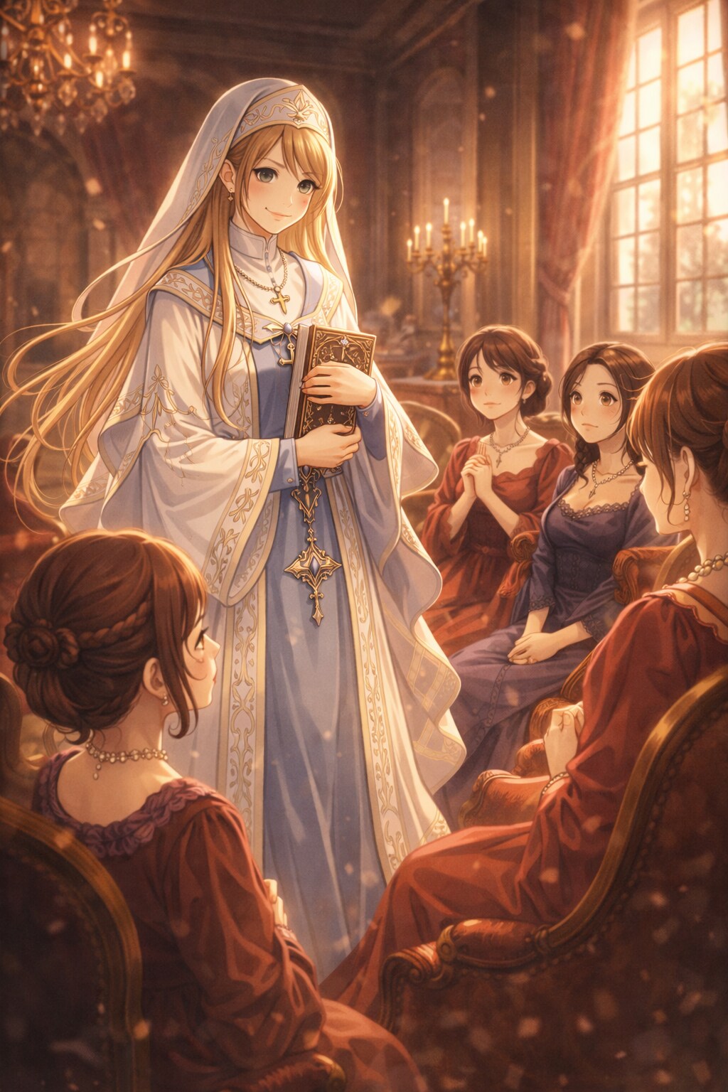 後宮の愛人達に神の教えを説く聖女 | の人気AIイラスト・グラビア