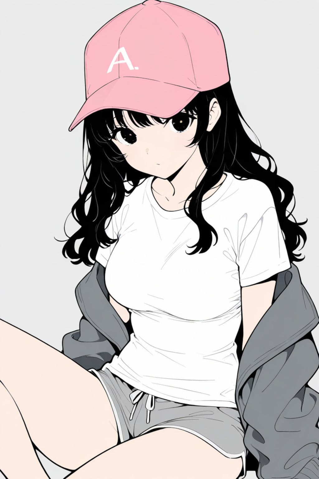 キャップな女の子