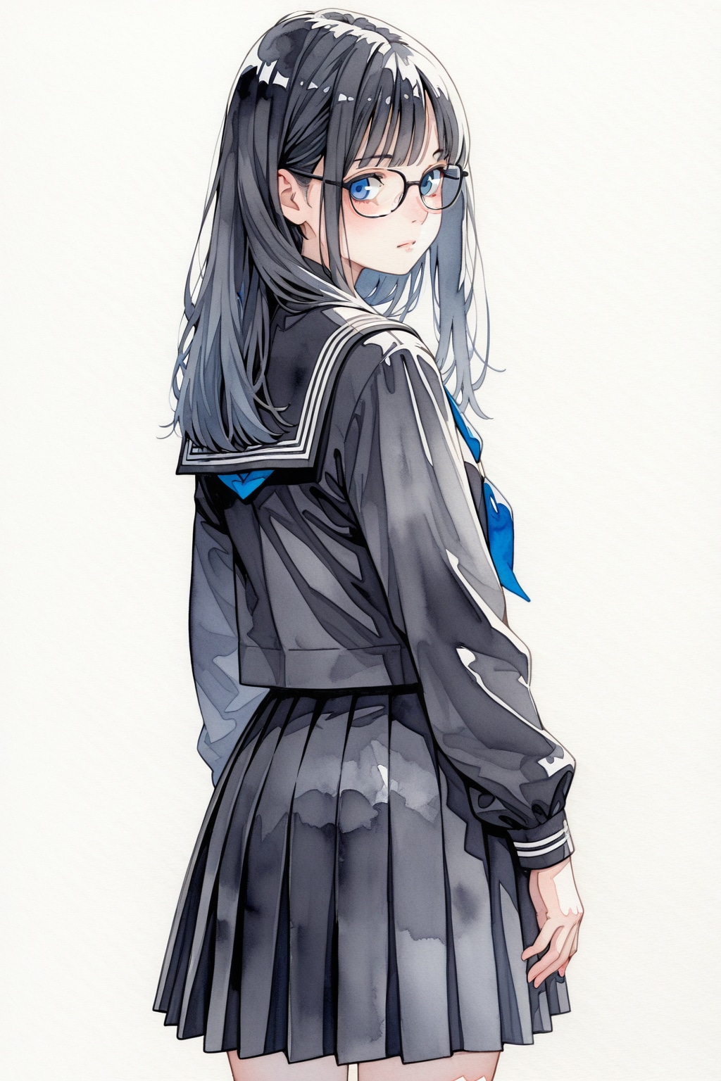 黒セーラー服