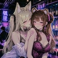 狐と狸 3枚目
