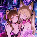 狐と狸 2枚目