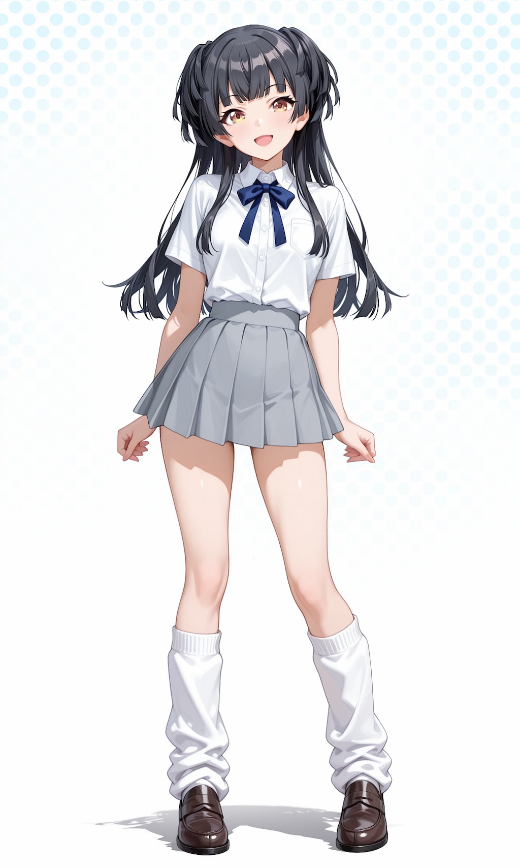 冬優子と文香のミニスカ制服＆ルーズソックス