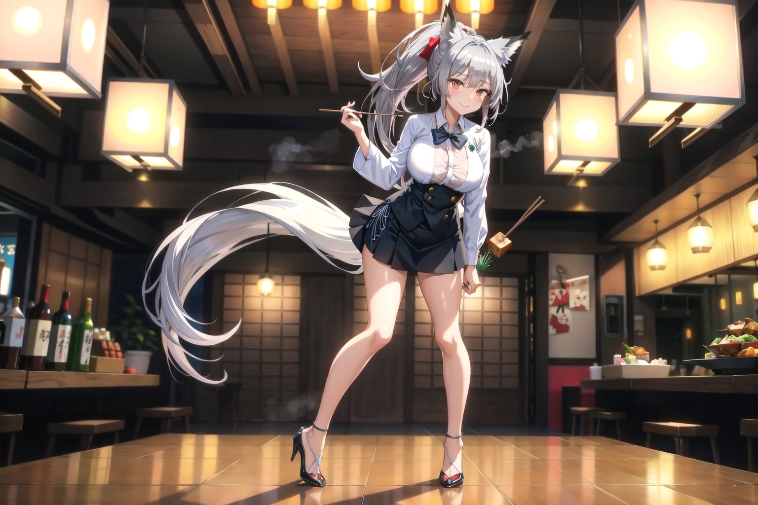 焼き鳥屋さんで | の人気AIイラスト・グラビア