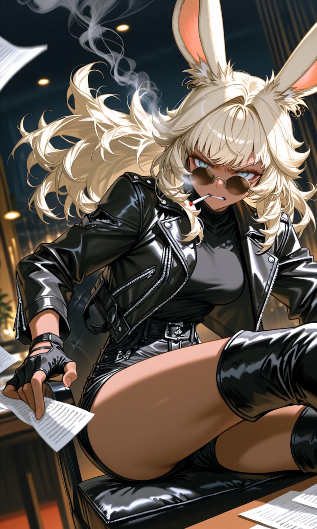 とても機嫌が悪い兎娘