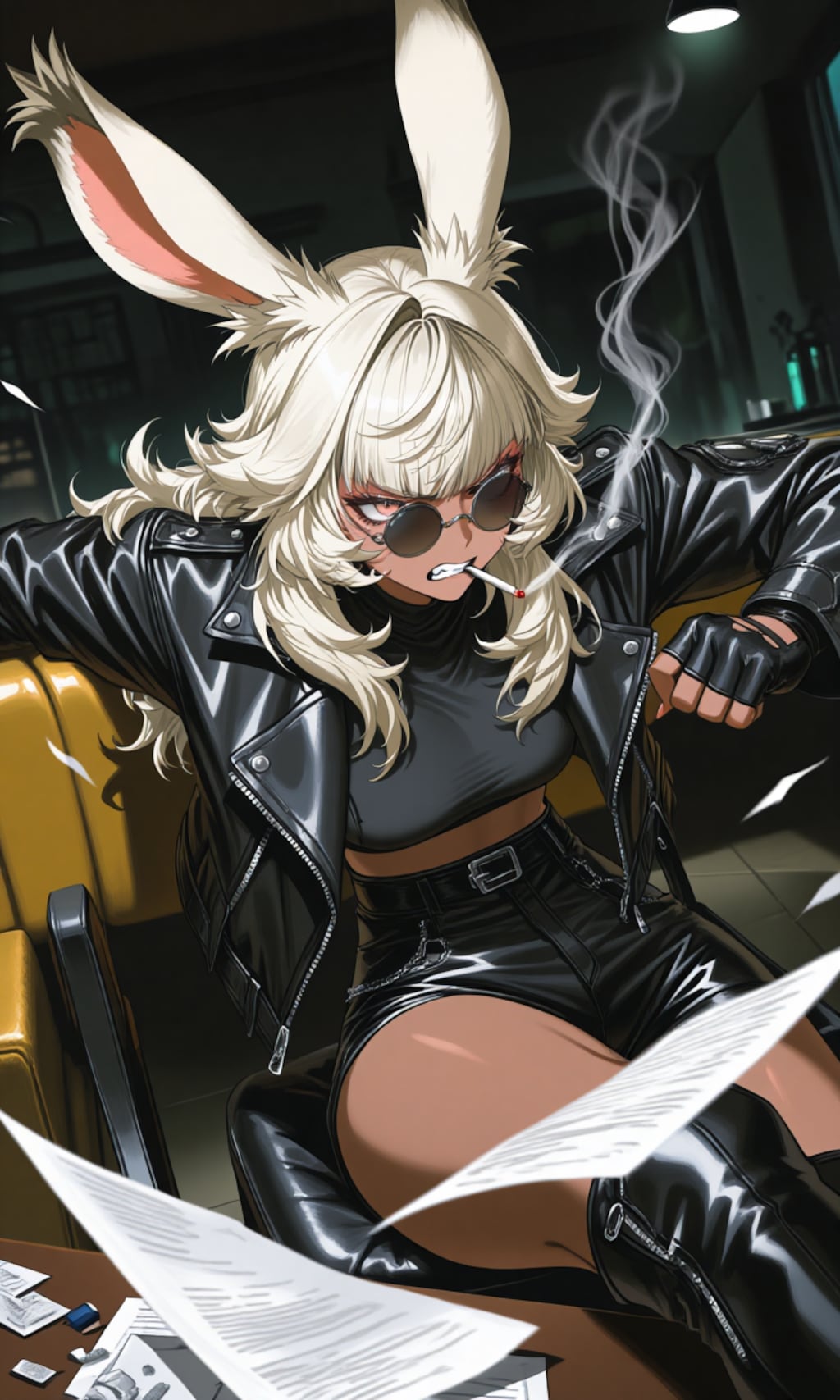 とても機嫌が悪い兎娘