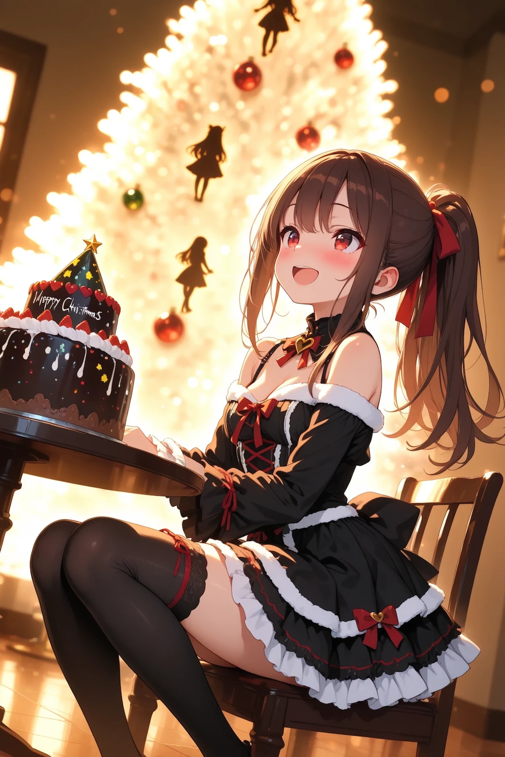 xmasケーキとお嬢様🎂