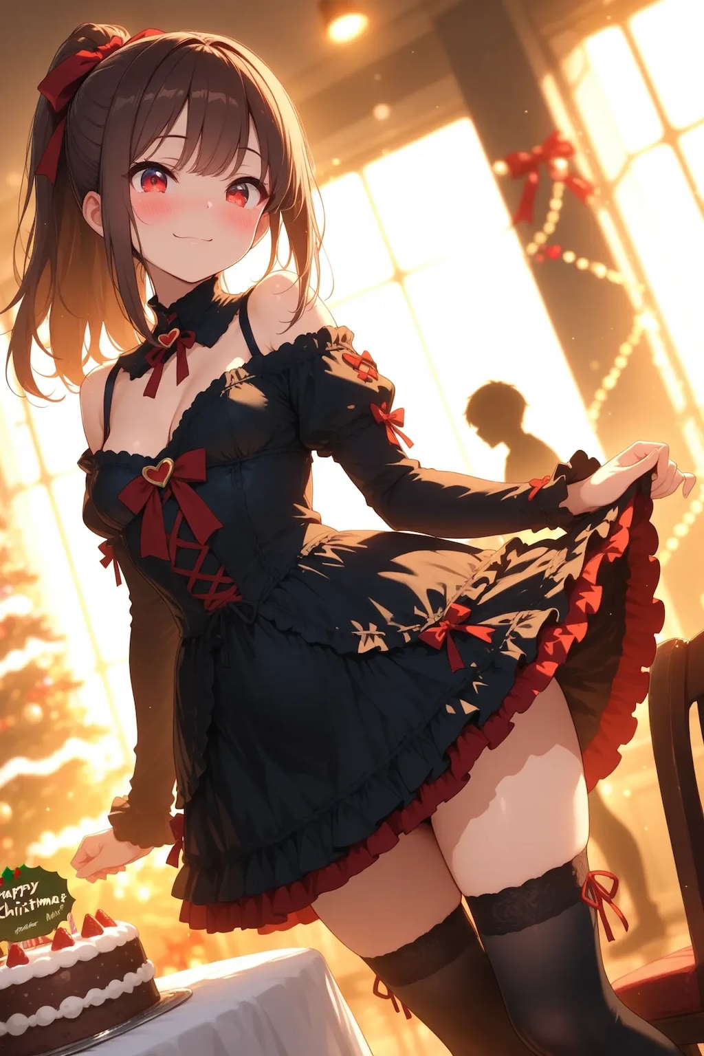 xmasケーキとお嬢様🎂