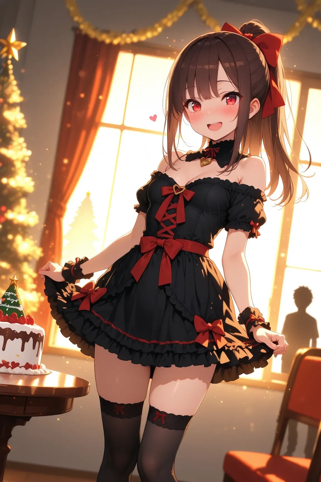 xmasケーキとお嬢様🎂