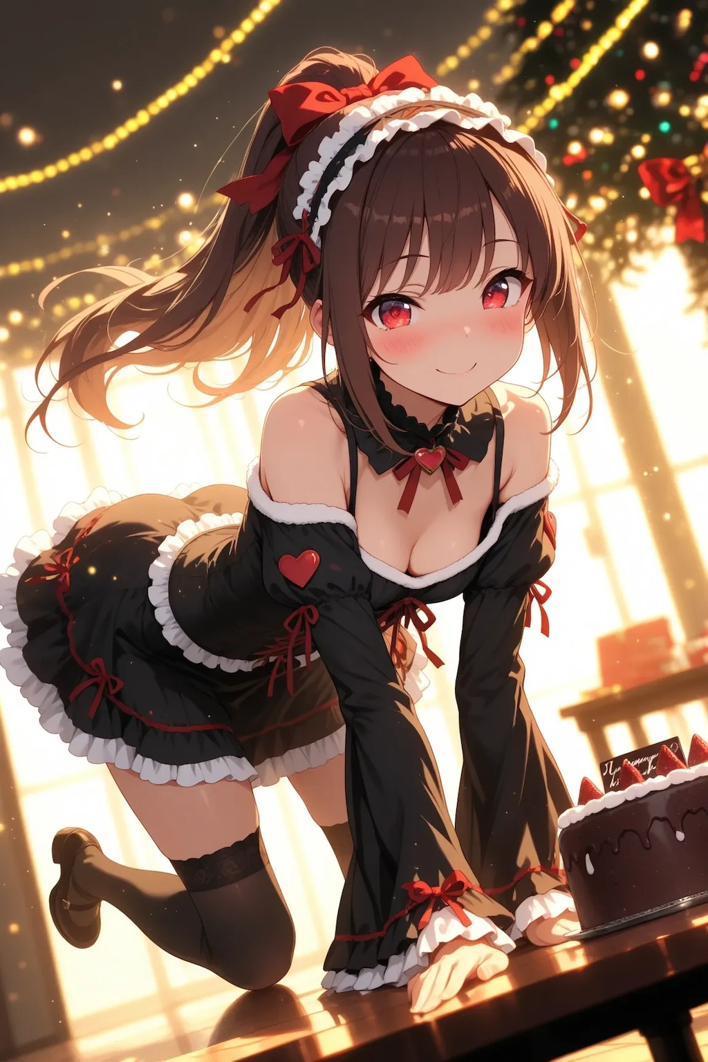 xmasケーキとお嬢様🎂