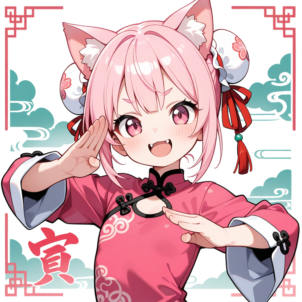 ねこちゃんのおだんごニャンフー！！