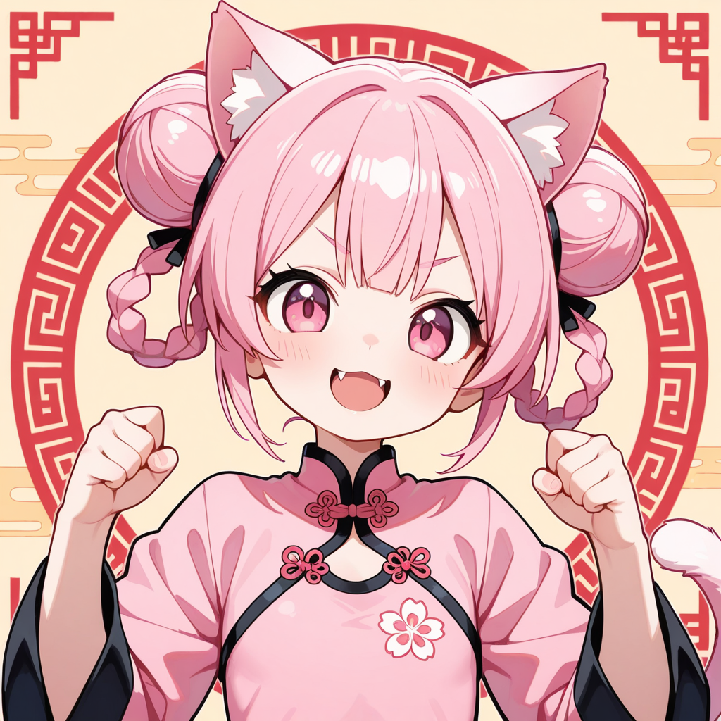 ねこちゃんのおだんごニャンフー！！