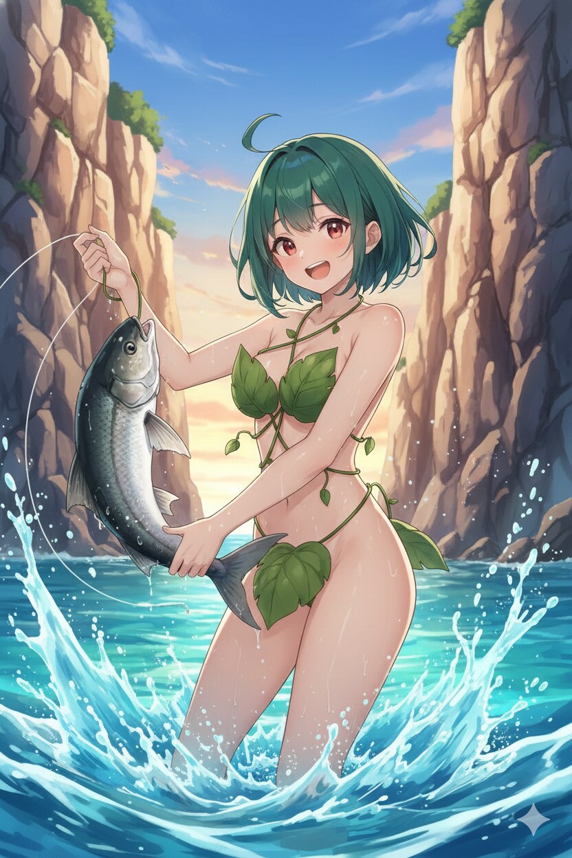 魚とり名人への道、無人島生活編　Day1