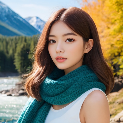 雪景色とお姉さん | の人気AIイラスト・グラビア