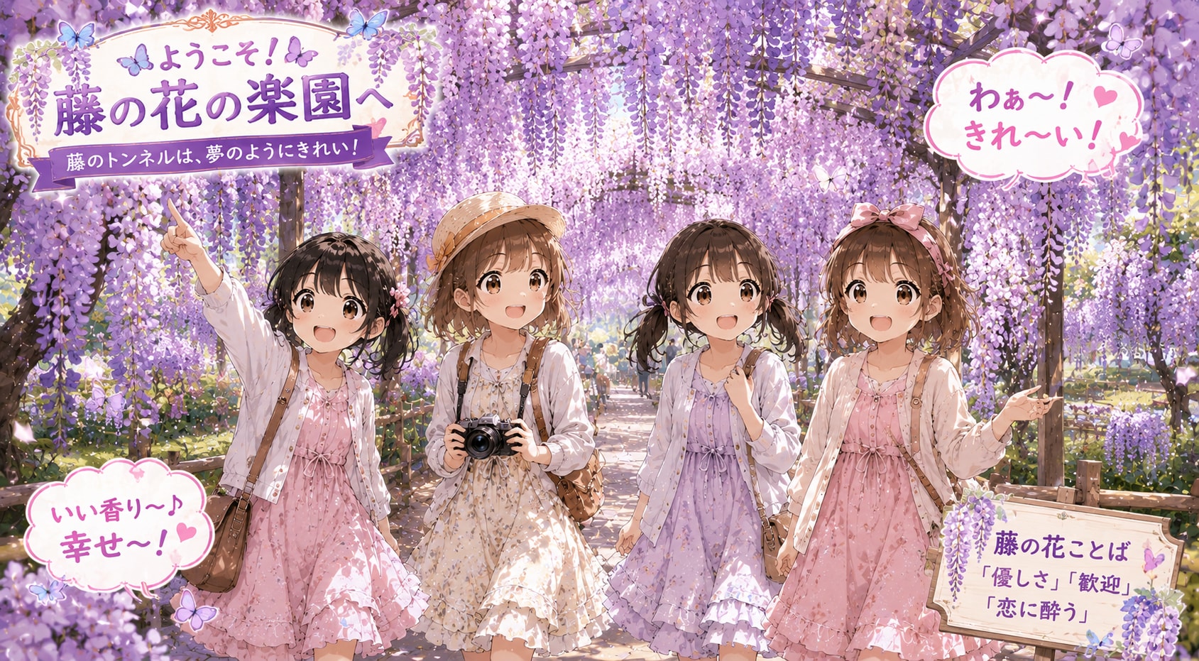 藤のトンネル | の人気AIイラスト・グラビア