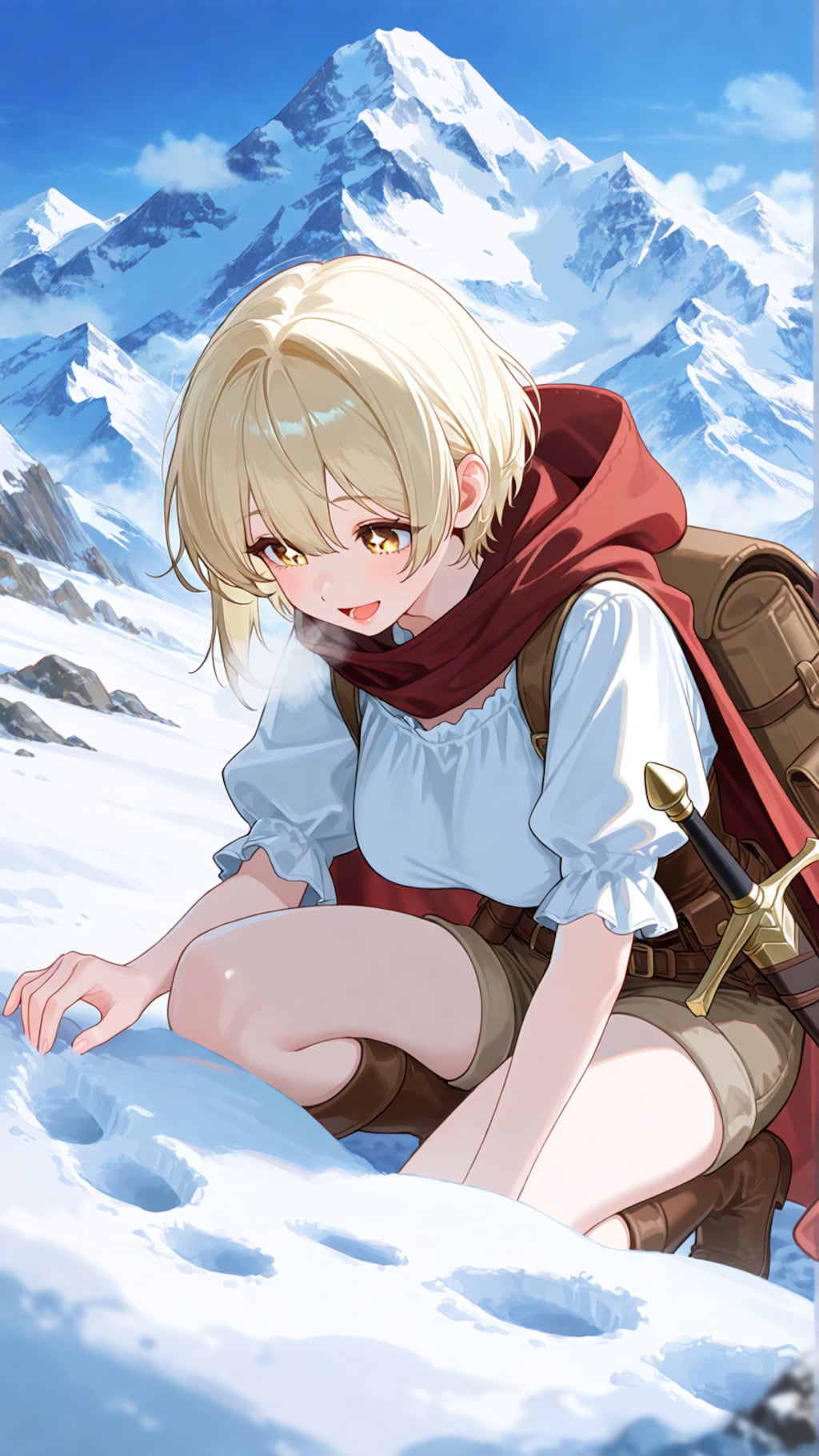 天を衝く雪山