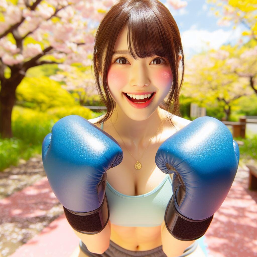 ボクシング　桜　1566-