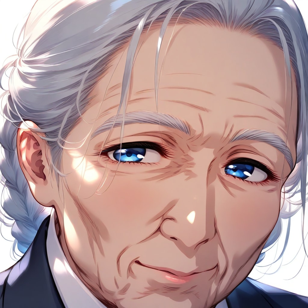 三つ編みお婆さん