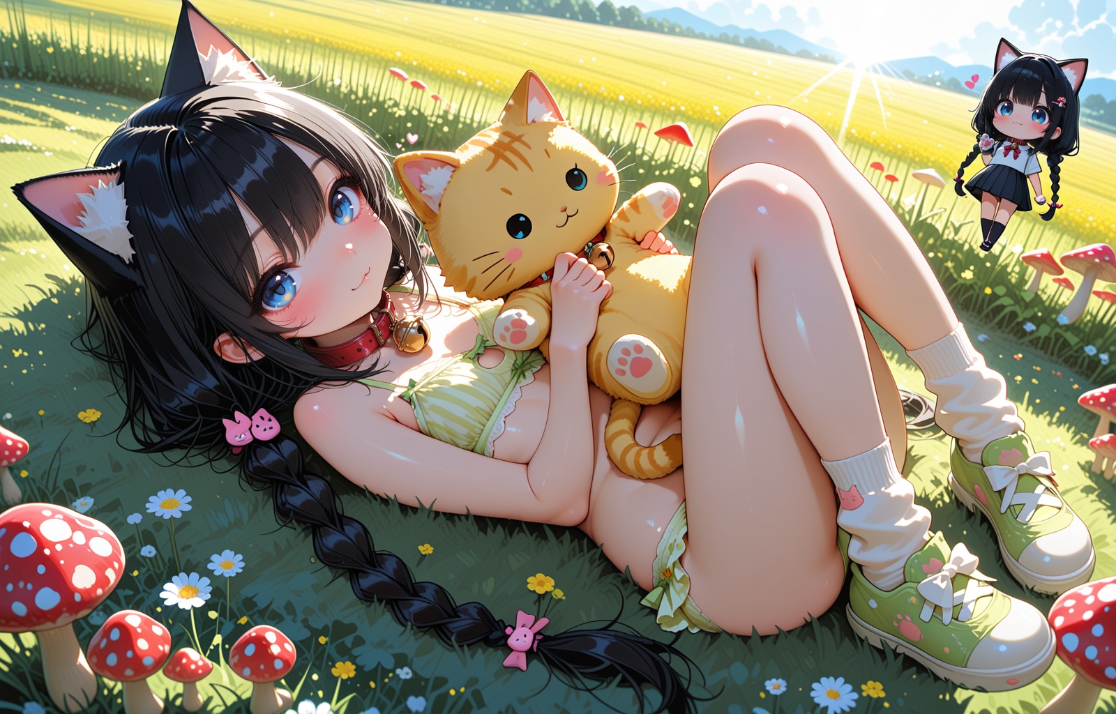 猫下着の娘