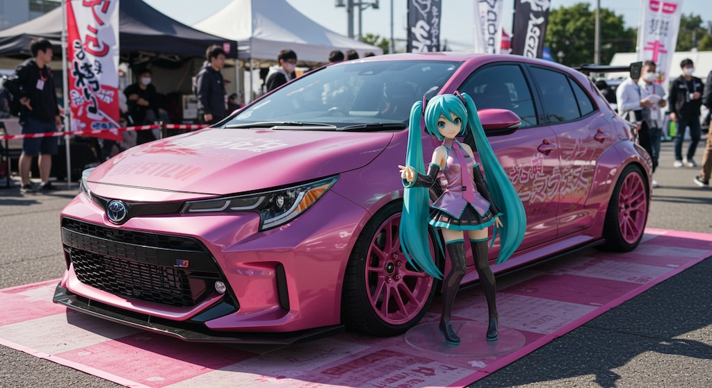 初音ミクとGRカローラ