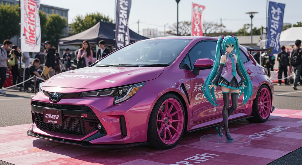 初音ミクとGRカローラ