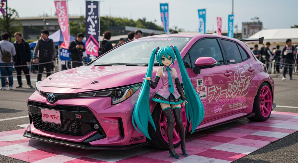初音ミクとGRカローラ