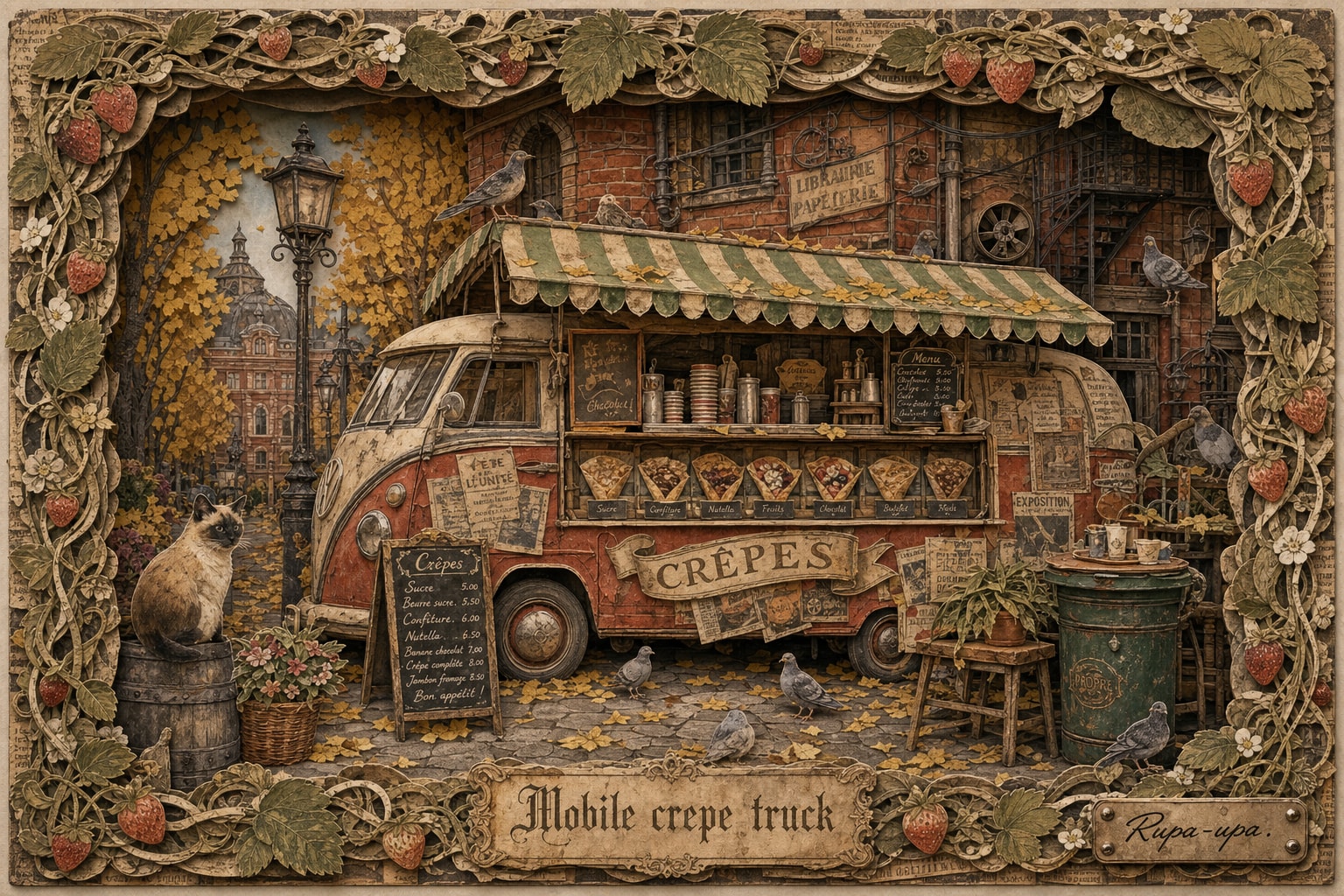 🚐クレープ屋台🚐【ワーゲンバス】 | の人気AIイラスト・グラビア