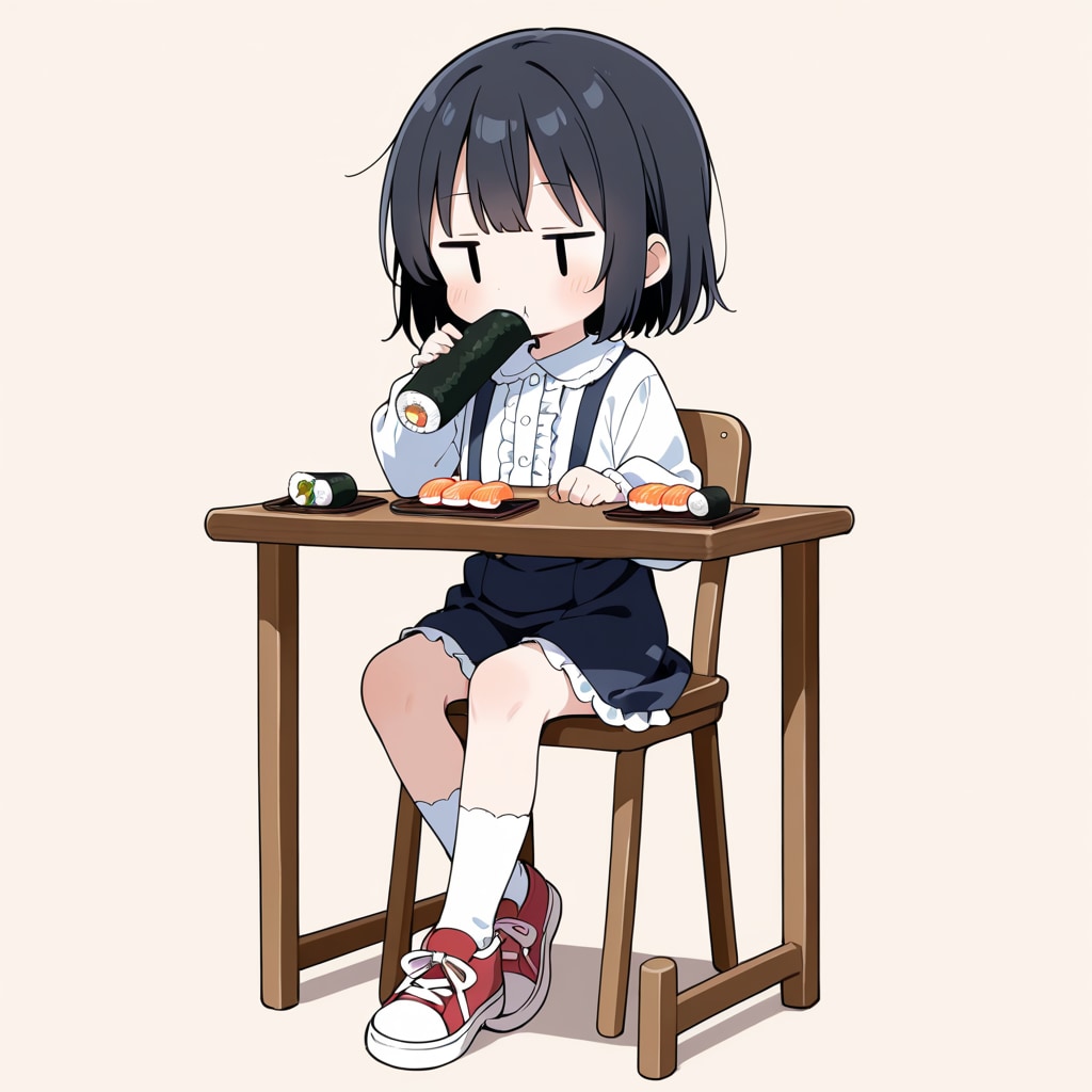 巻寿司を食べる | の人気AIイラスト・グラビア