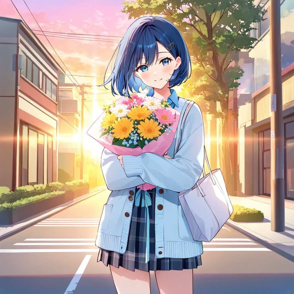 帰り道、花束ひとつ