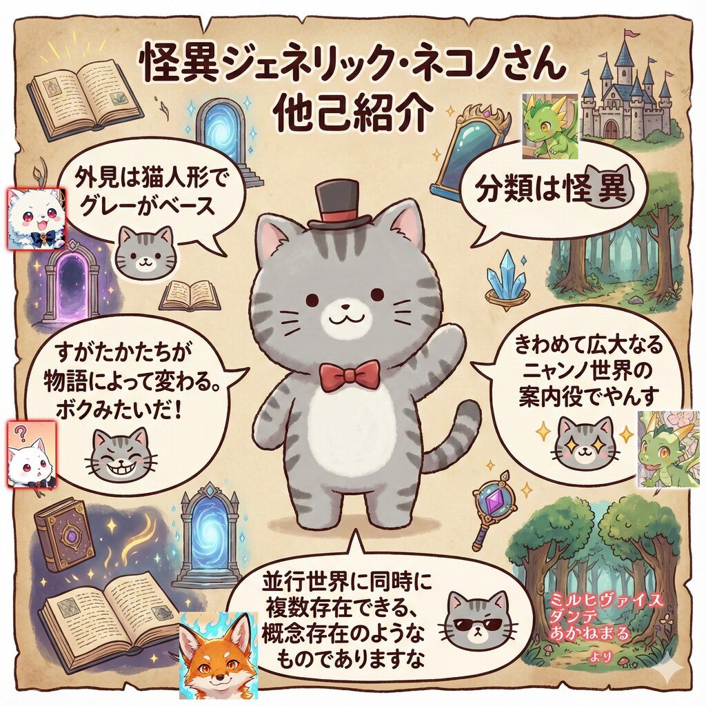 怪異ジェネリック・ネコノさん他己紹介 (for 猫乃つづりさん)