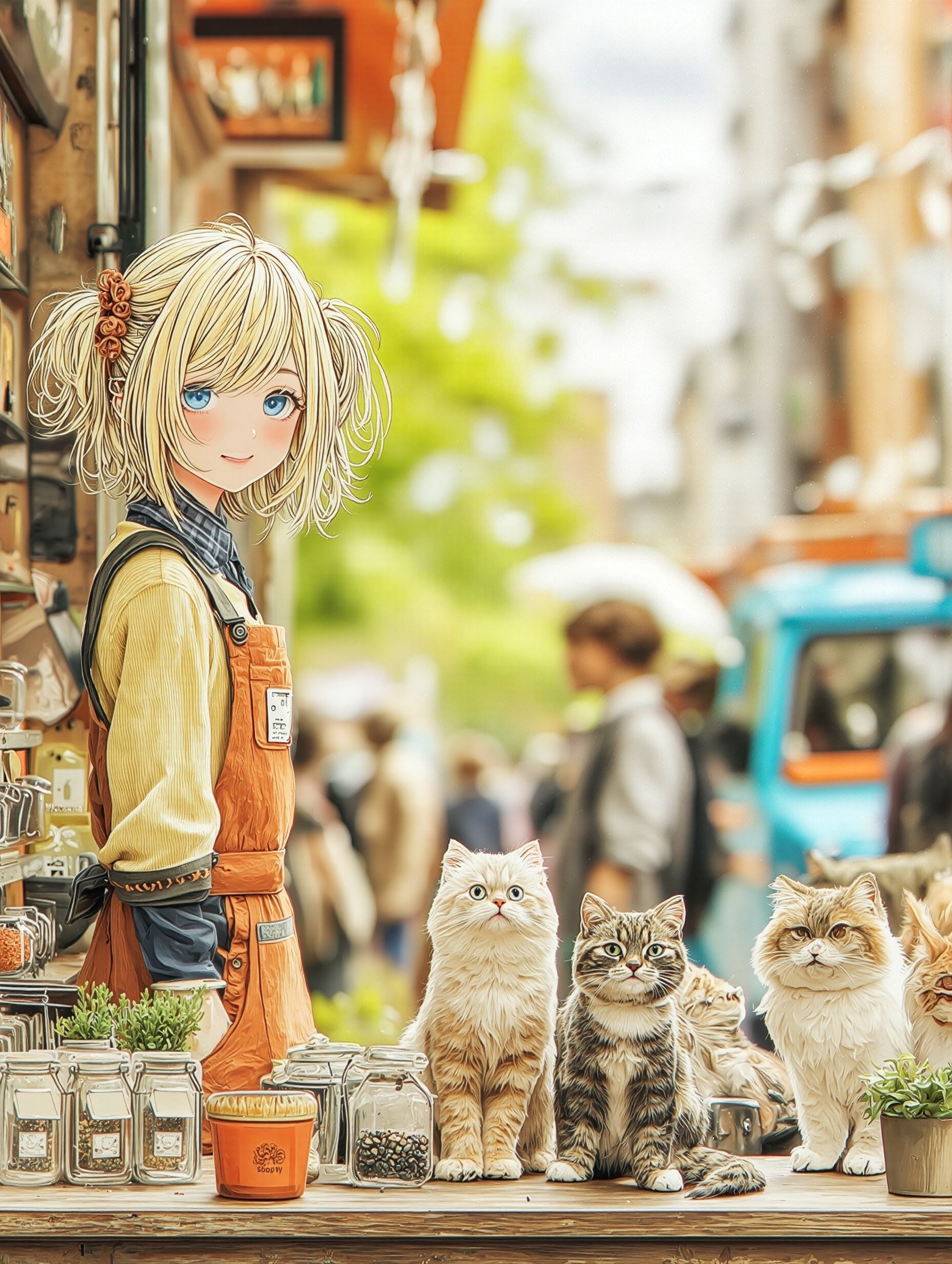 猫並びカウンター | の人気AIイラスト・グラビア