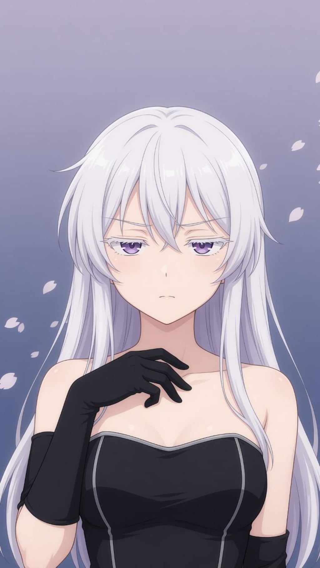 ジト目銀髪ガール