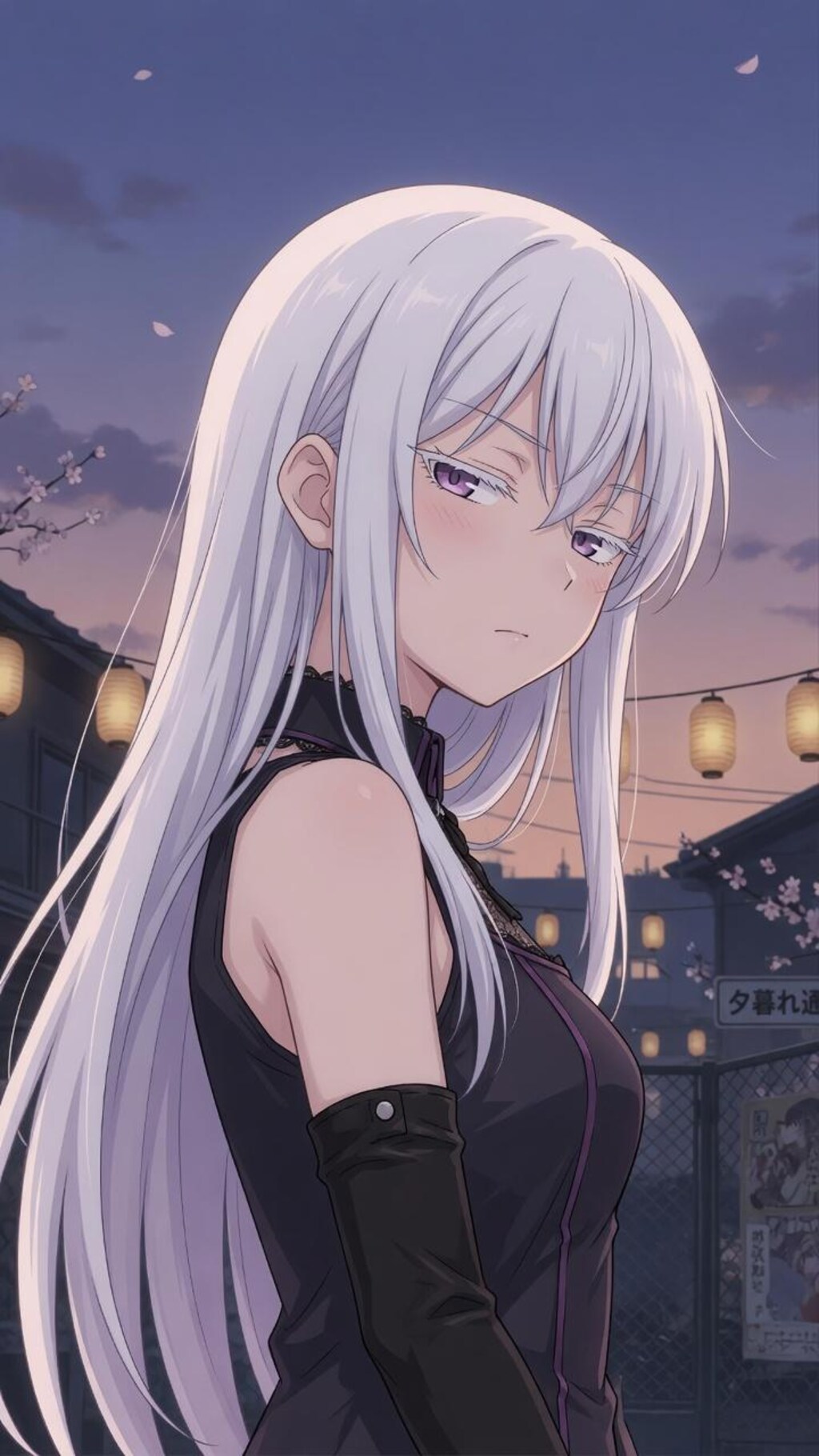 ジト目銀髪ガール