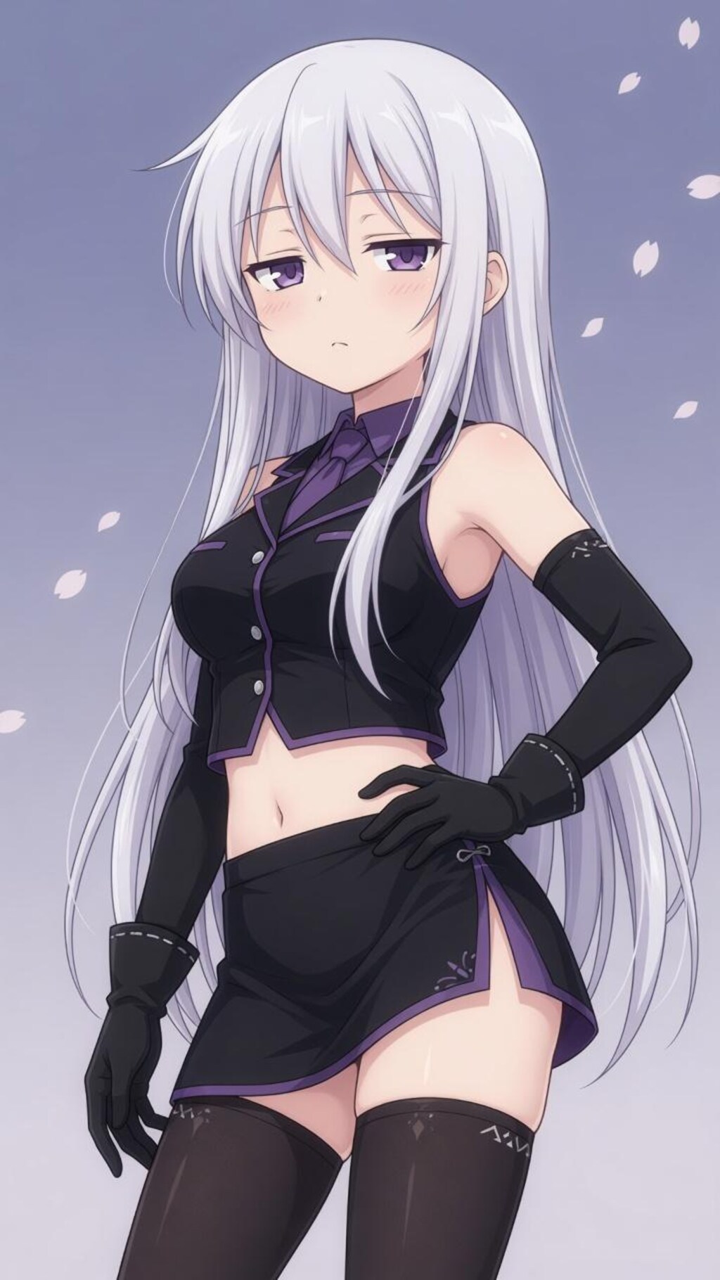 ジト目銀髪ガール
