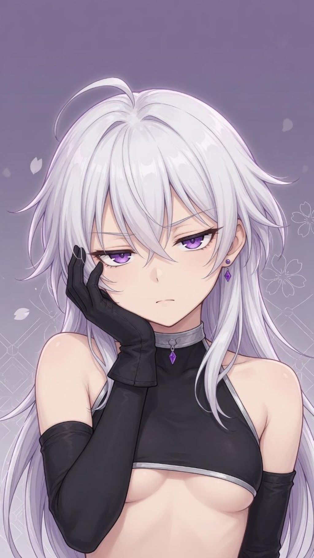 ジト目銀髪ガール