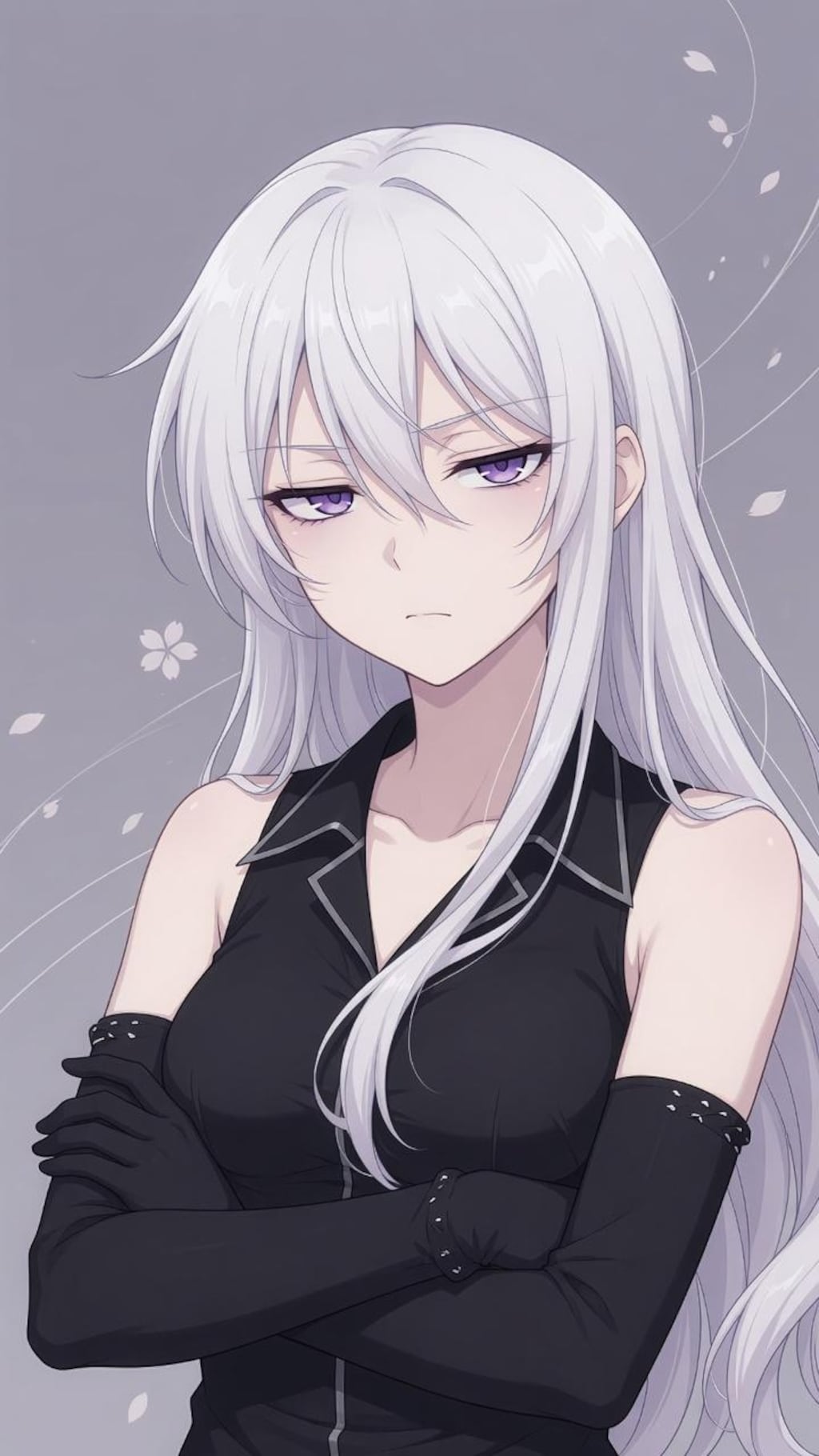 ジト目銀髪ガール
