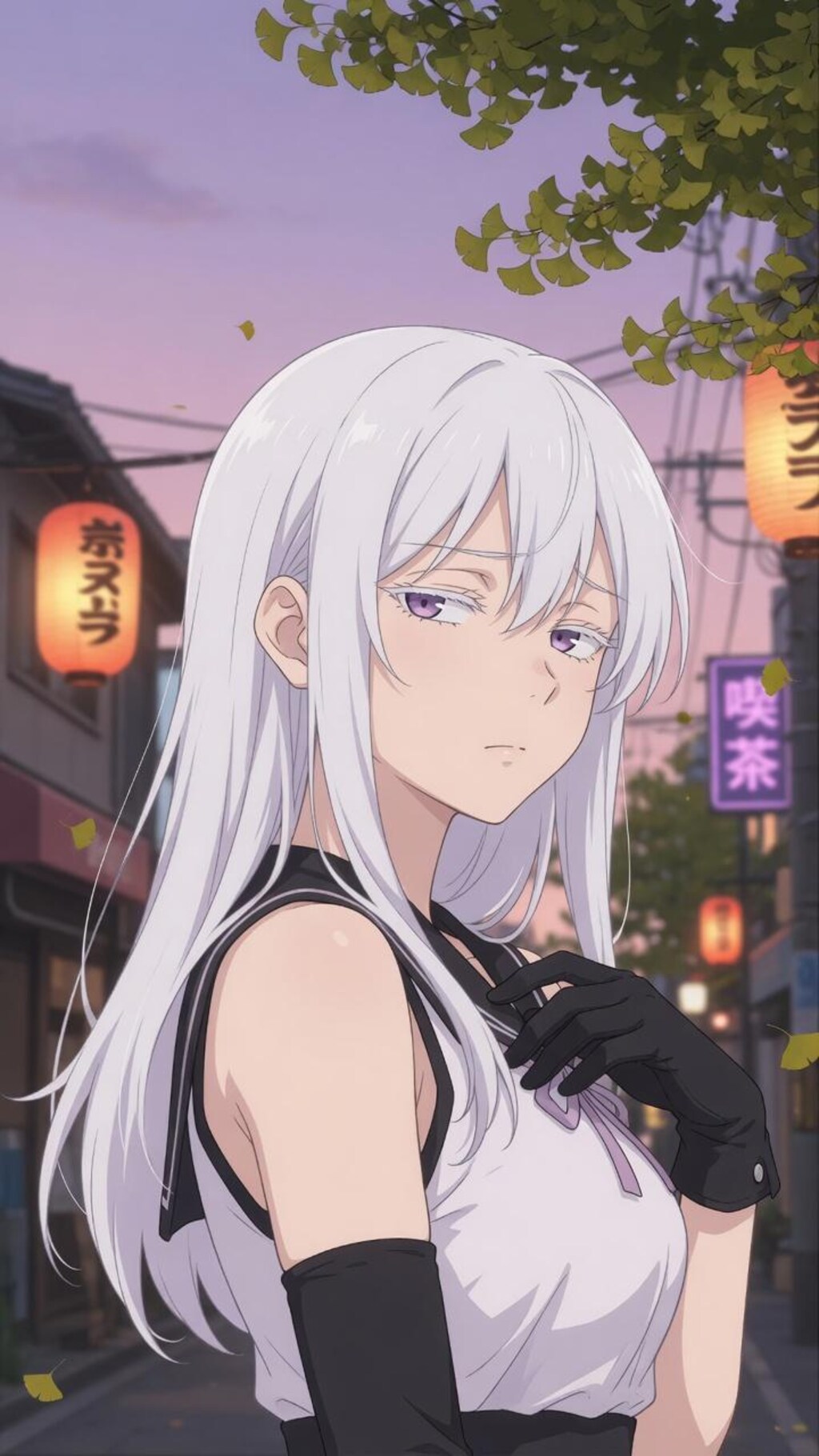 ジト目銀髪ガール