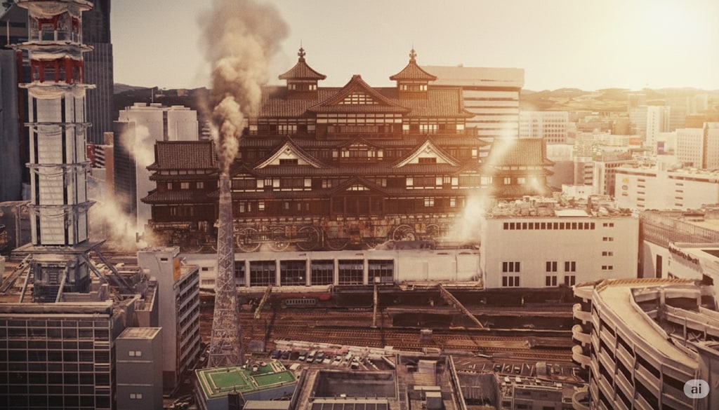 仙台駅通過（移動温泉旅館はやぶさ60号）