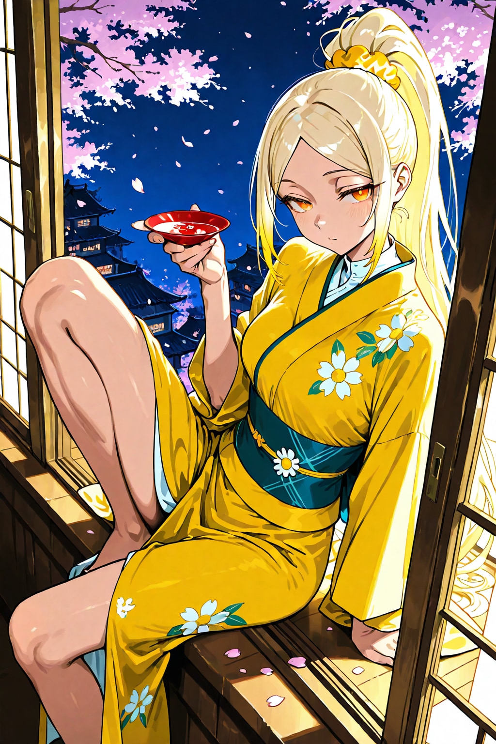 花見で一杯 | の人気AIイラスト・グラビア