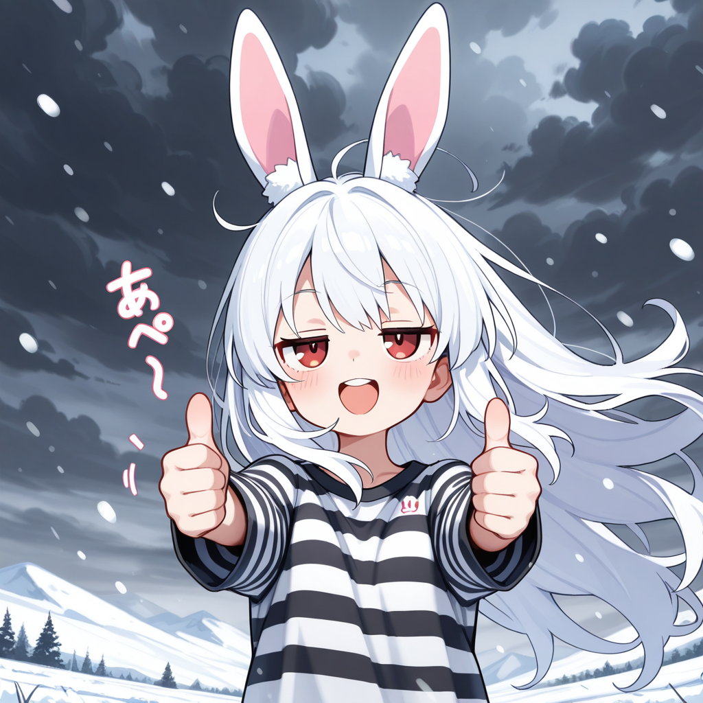 うさぎはぁ～寒さにぃ～強いんですよぉ～！！