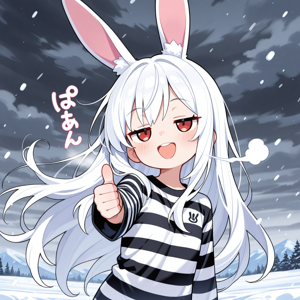 うさぎはぁ～寒さにぃ～強いんですよぉ～！！