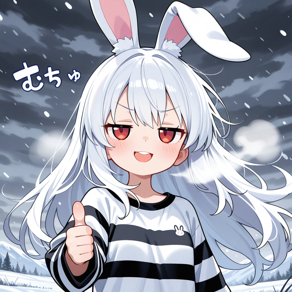 うさぎはぁ～寒さにぃ～強いんですよぉ～！！