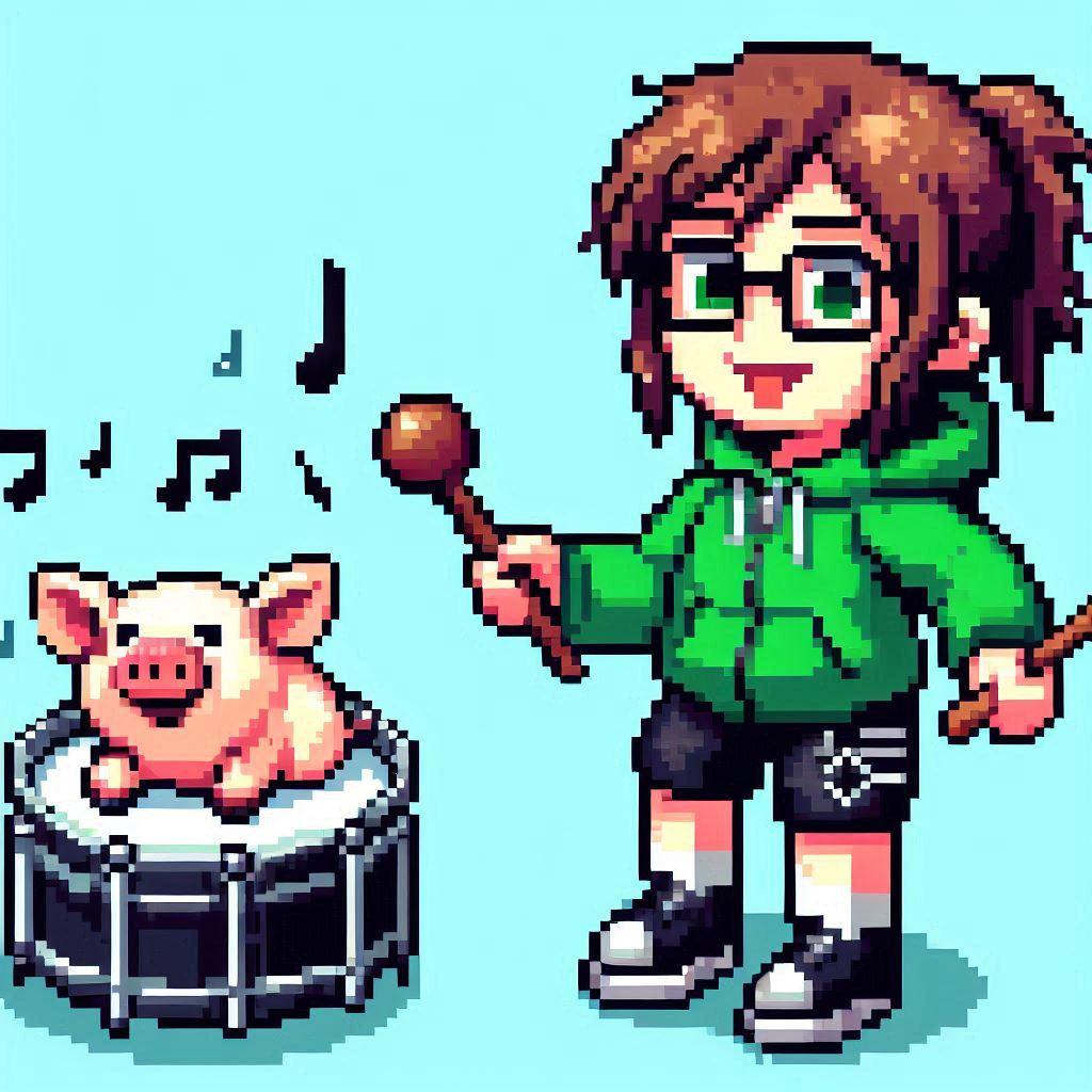 マリンバが無ければ豚足を叩けばいいじゃない | の人気AIイラスト・グラビア