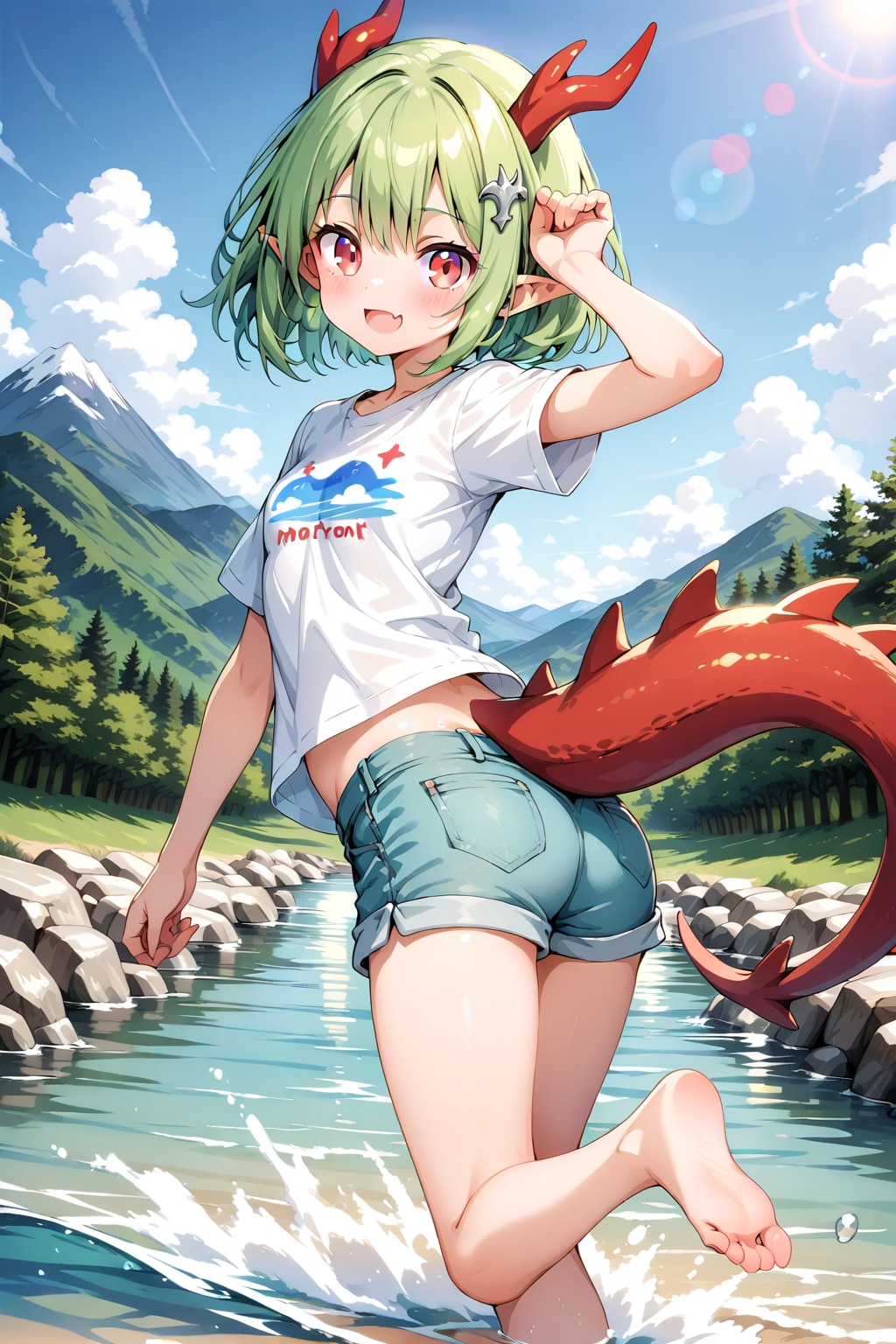 川遊び！