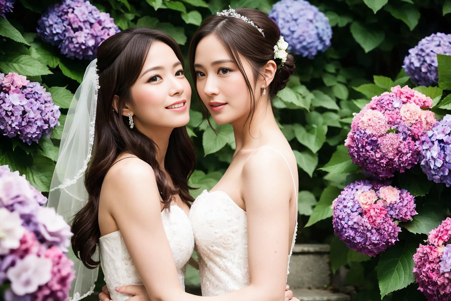 紫陽花のウェディング
