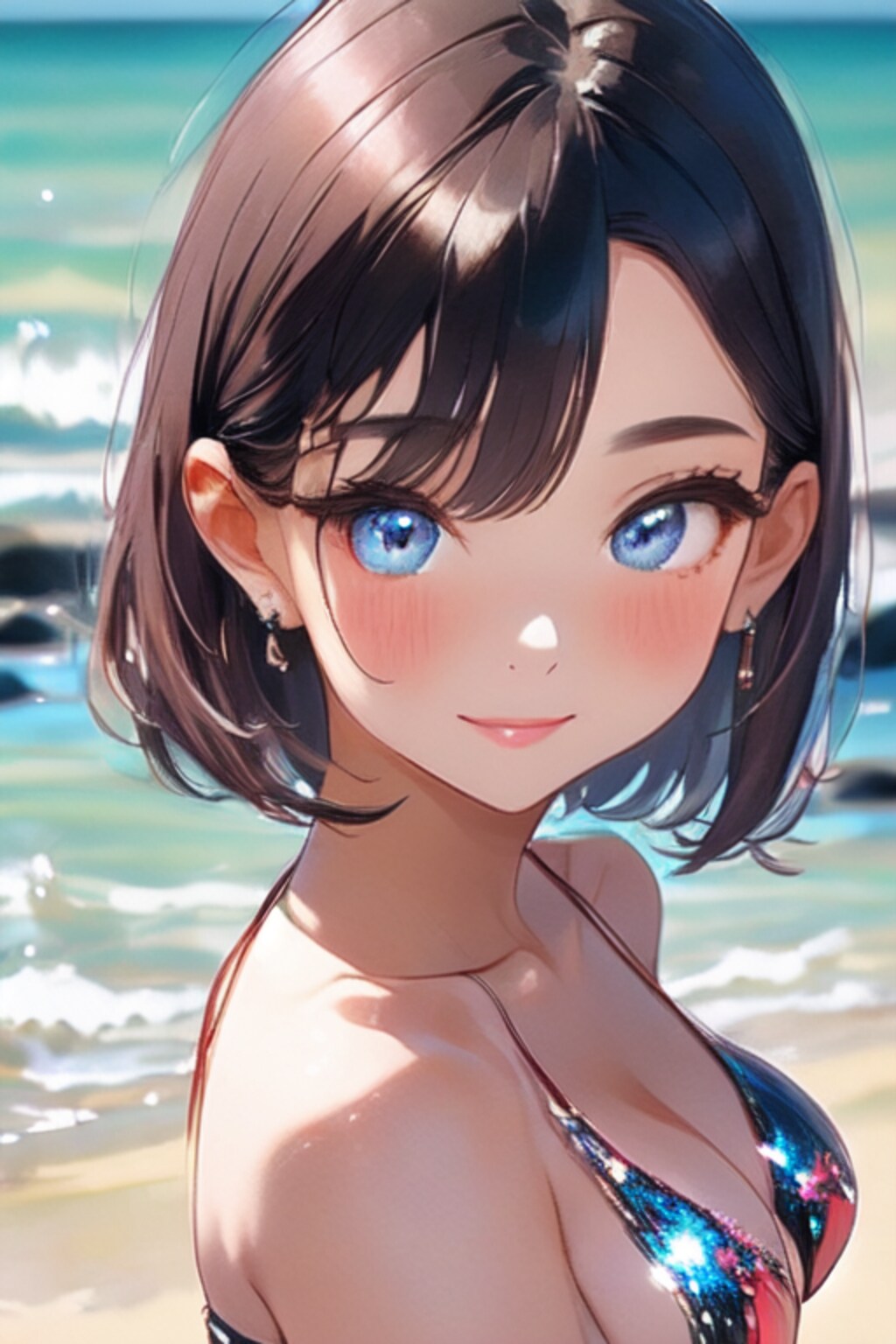 水着と女子高校生と