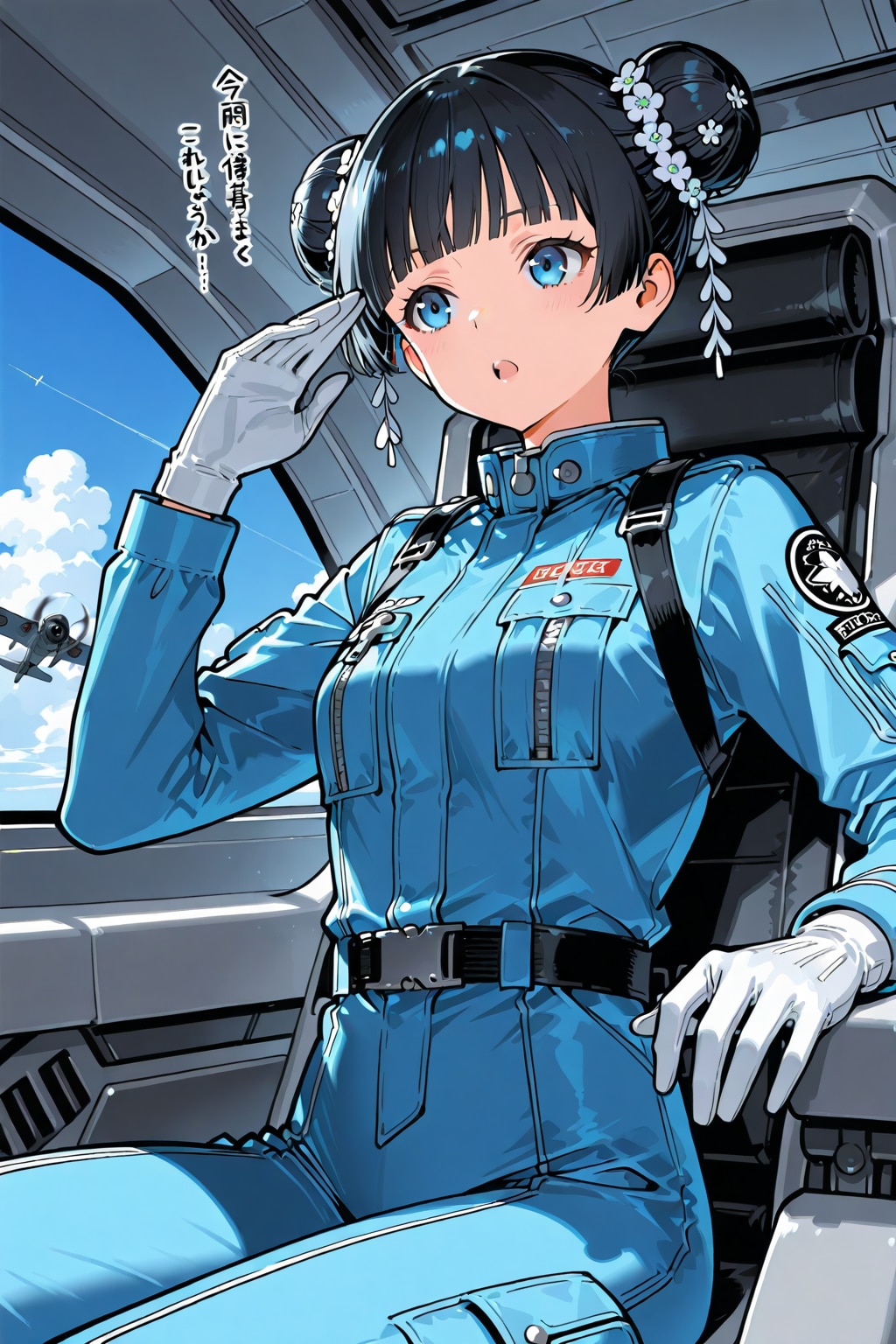 飛行機に乗るおだんごちゃん🍡✨ | の人気AIイラスト・グラビア